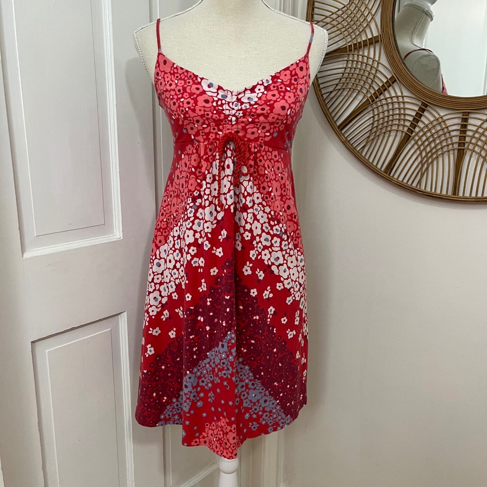 VTG Y2K American Eagle Mini Dress S Mixed Floral Boho Babydoll Cottagecore